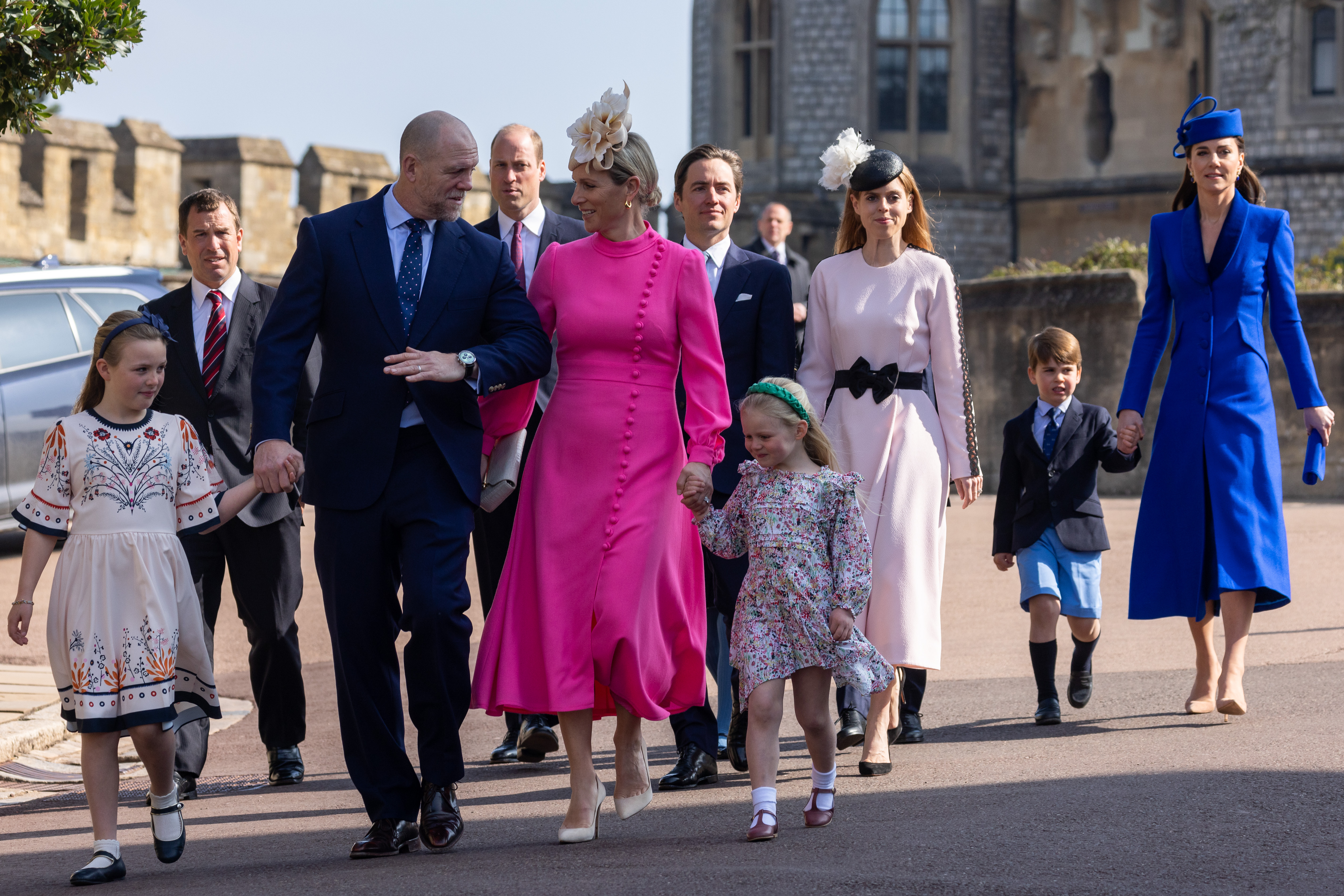 Members of the royal family at last year's Easter service in Windsor Castle on April 9, 2023 | Source: Getty Images
