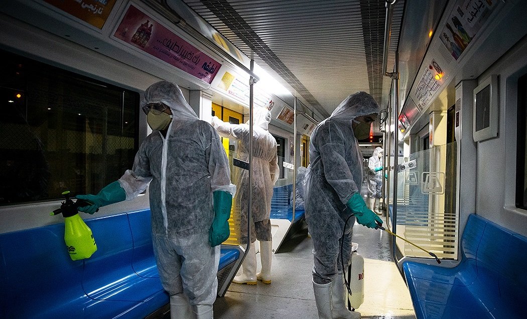 Disinfection of Tehran Metro trains against coronavirus | Photo: Wikimedia Commons Images