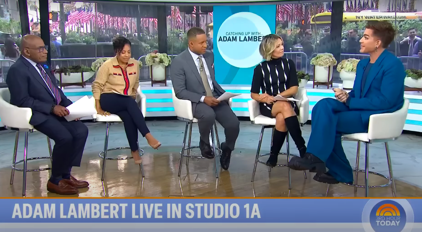 Adam Lambert speaking with the co-hosts of "Today" about his role in "Cabaret," posted on November 5, 2024 | Source: YouTube/TODAY