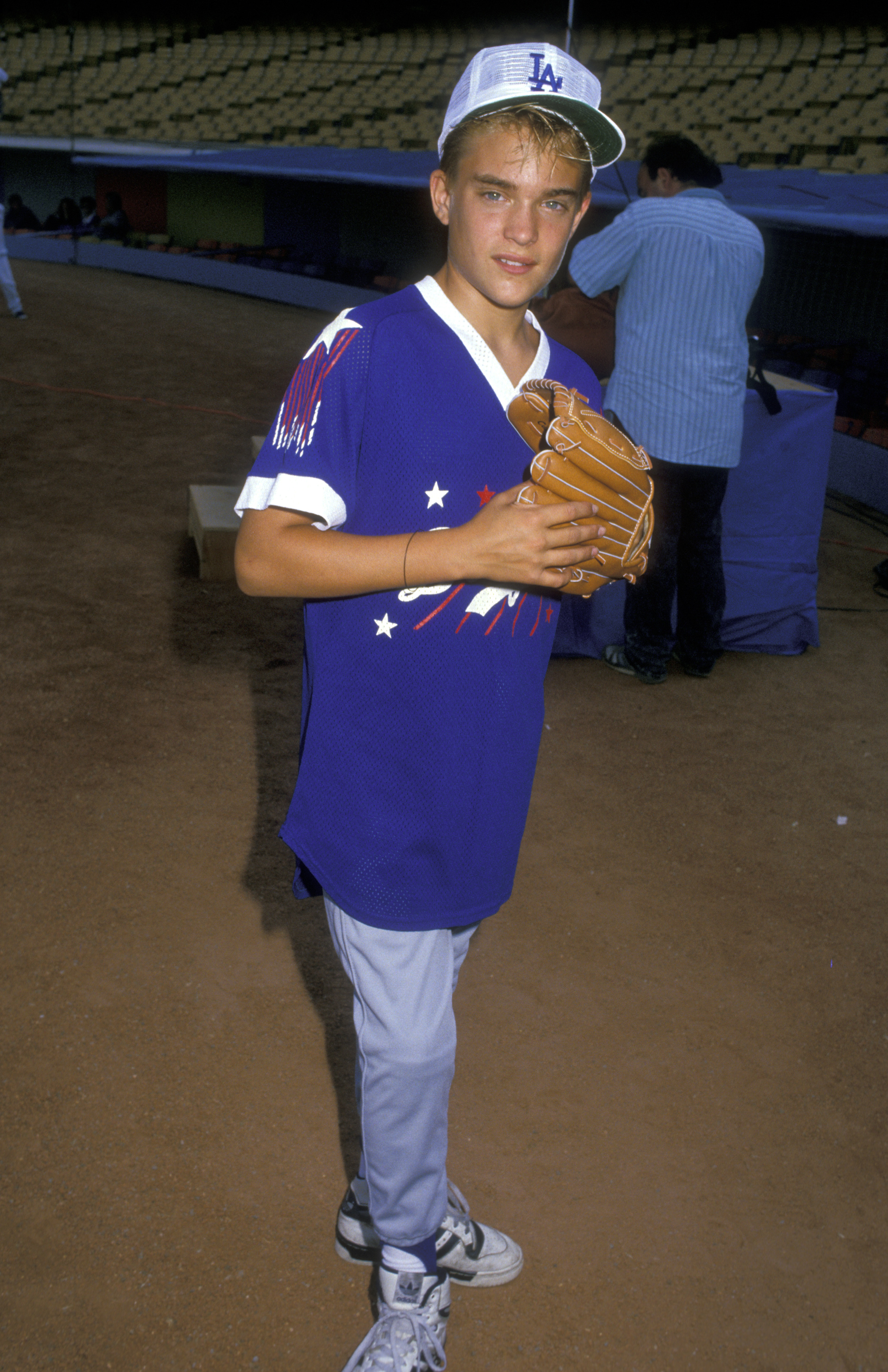 The teen star at the "Hollywood Stars Night" at Dodger Stadium in Los Angeles in 1988 | Source: Getty Images