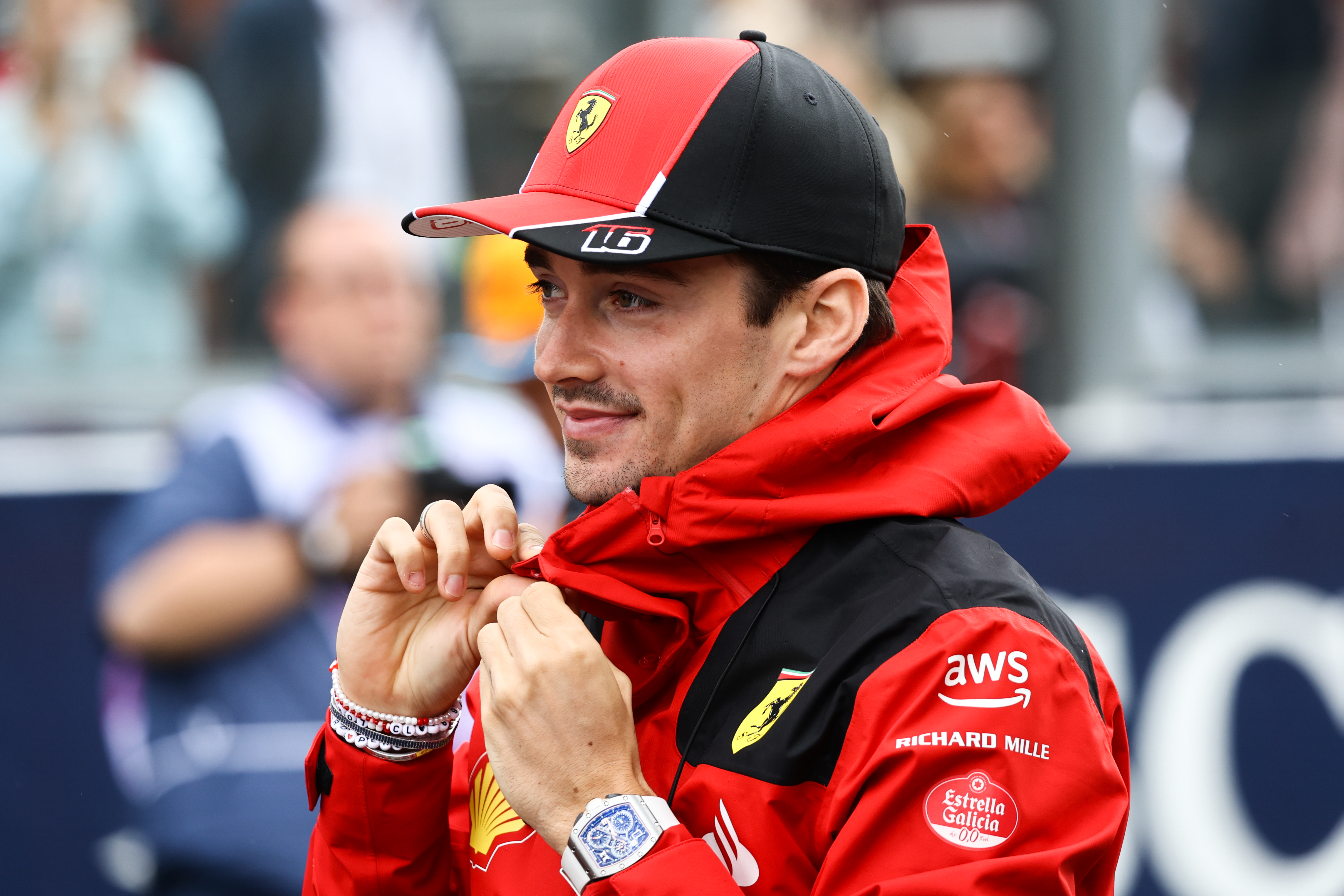 Charles Leclerc of Ferrari before the Formula 1 Belgian Grand Prix at Spa-Francorchamps in Spa, Belgium, on July 30, 2023. | Source: Getty Images