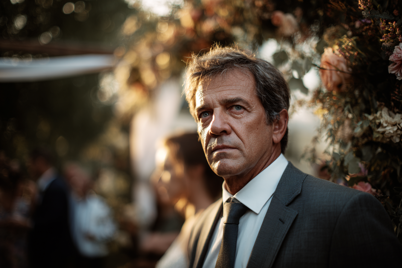 An older man at a wedding | Source: Midjourney