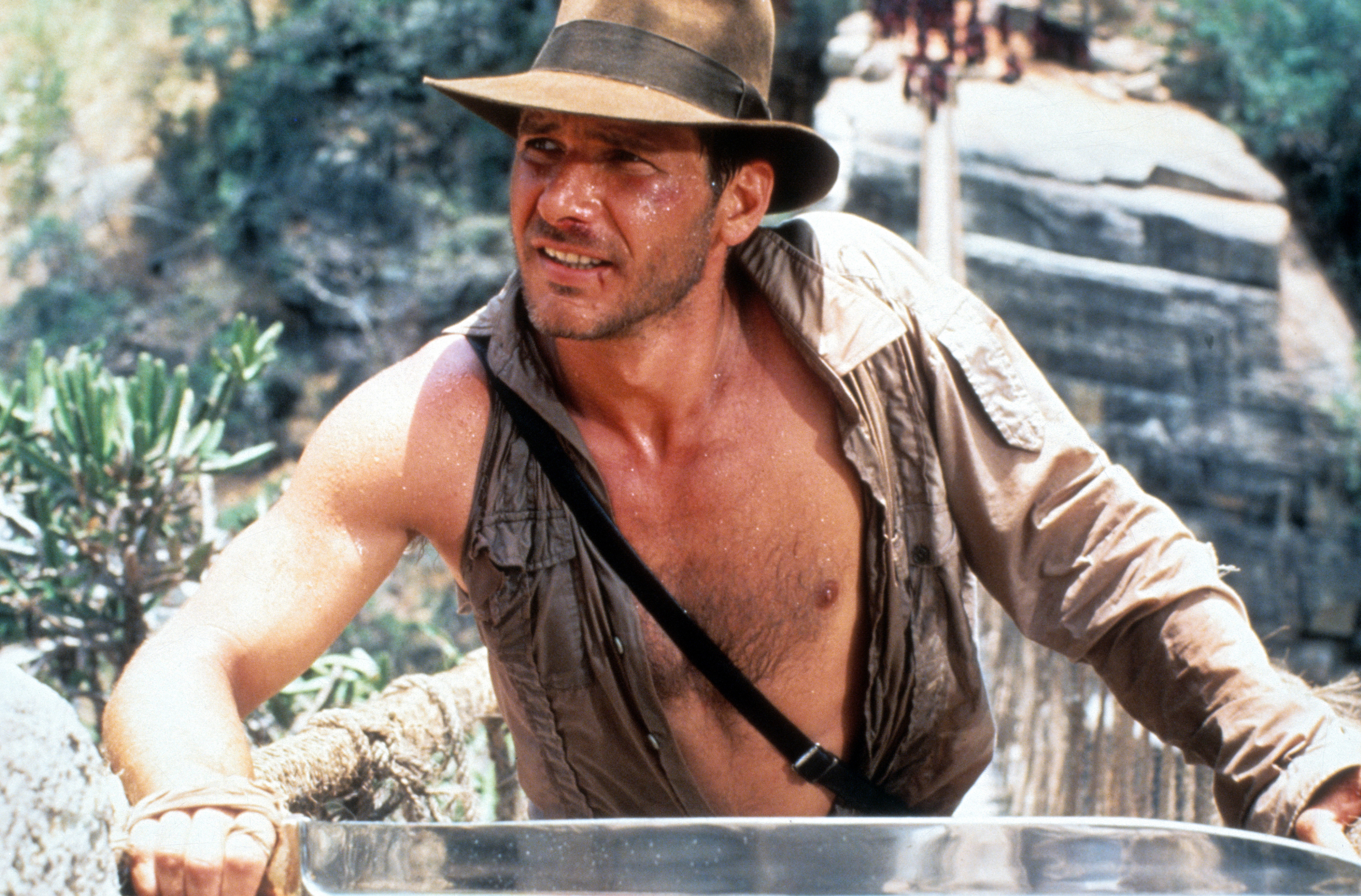 Harrison Ford in a scene from the film “Indiana Jones and the Temple of Doom” in 1984 | Source: Getty Images