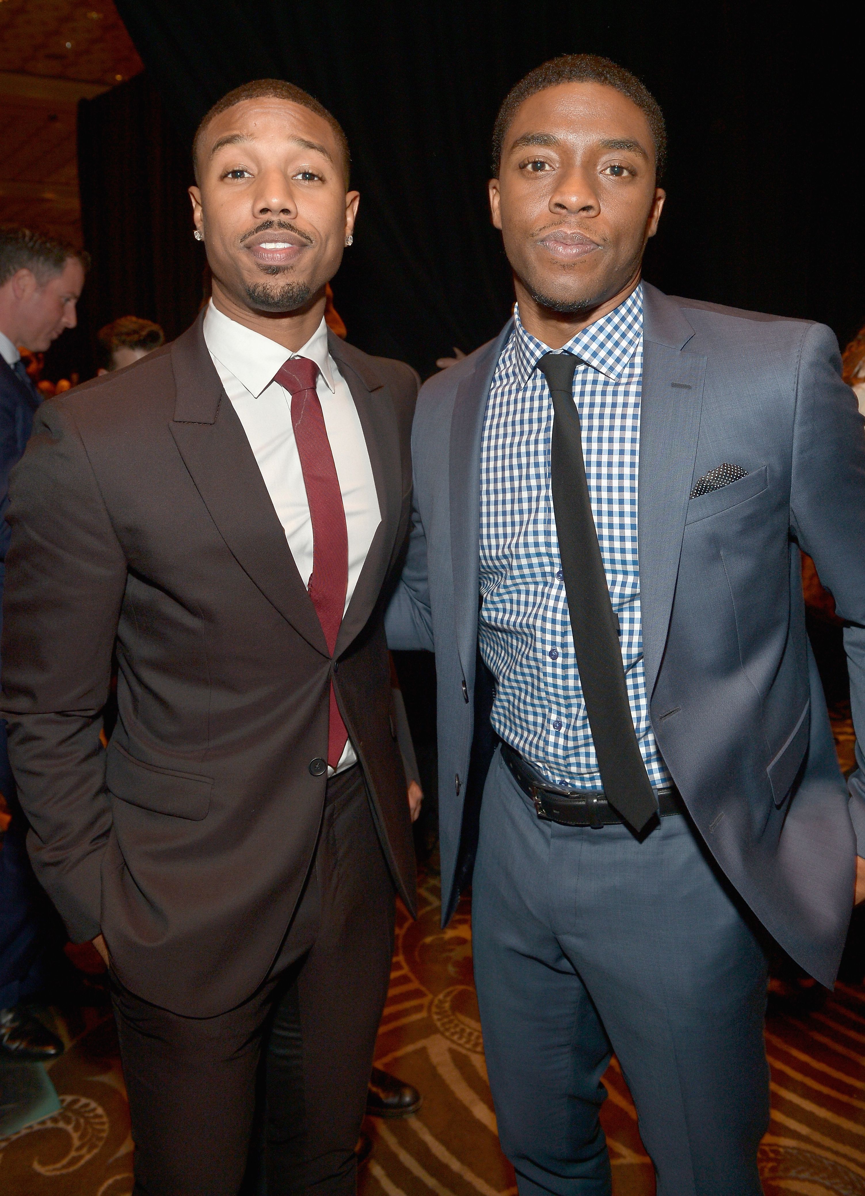 Michael B. Jordan and Chadwick Boseman attend The CinemaCon Big Screen Achievement Awards at The Colosseum at Caesars Palace on March 27, 2014 in Las Vegas, Nevada. | Photo: Getty Images