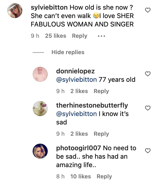 Users comments, dated November 2023 | Source: Instagram/elderordonez1