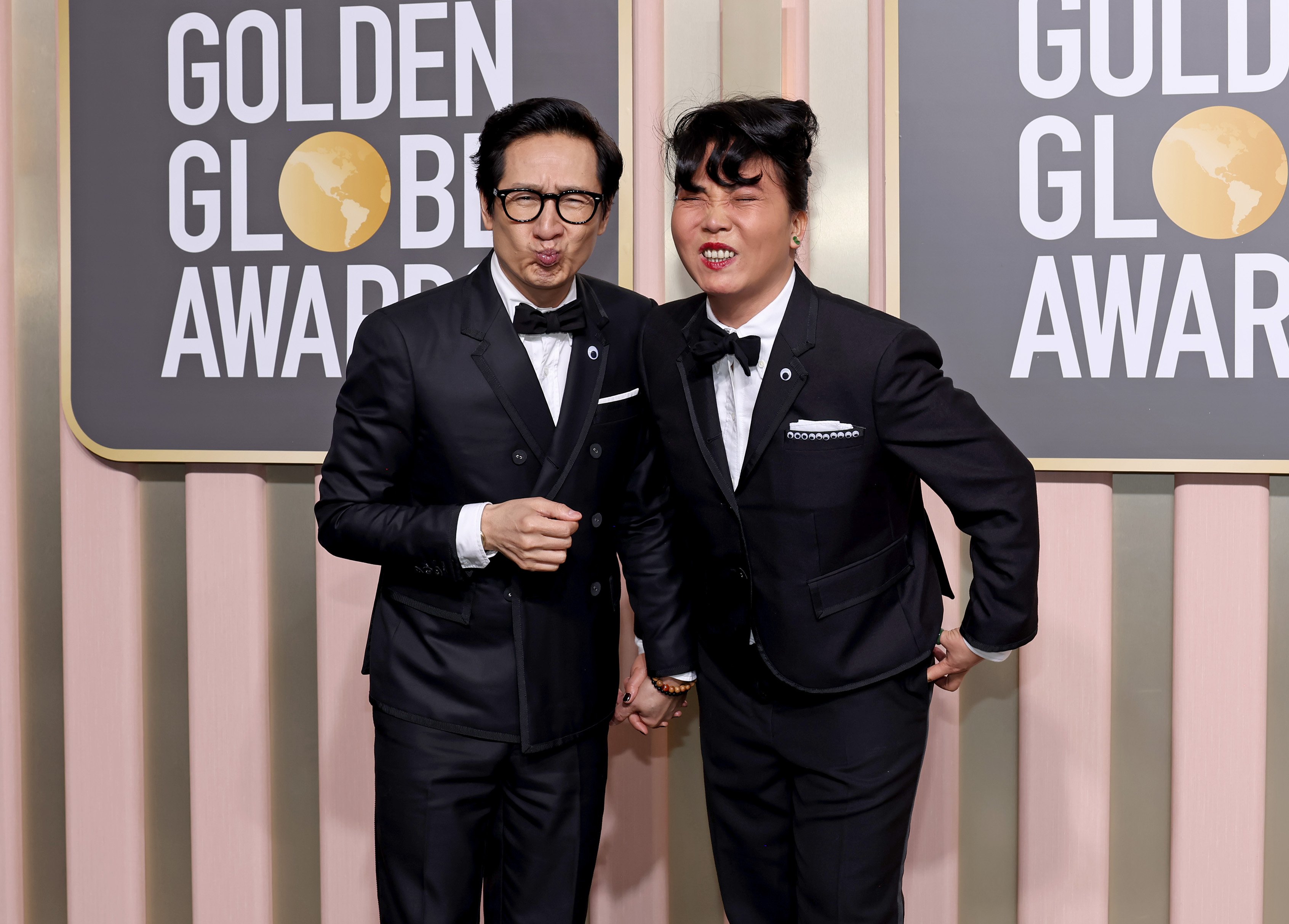 Ke Huy and Echo Quan at the 80th Annual Golden Globe Awards at The Beverly Hilton, in Beverly Hills, CA, on January 10, 2023. | Source: Getty Images