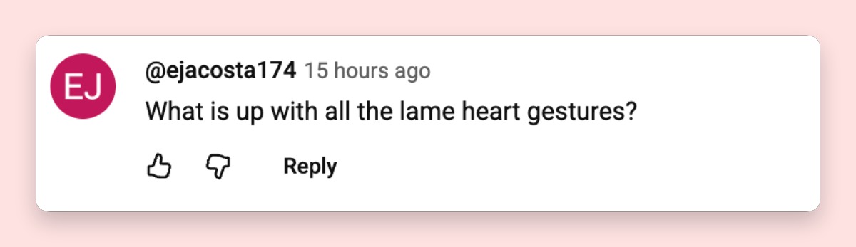 It's hard to say whether Toni Hayes wanted to show appreciation or was sending a message. This screenshot shows a netizen's comment about Karmelo Anthony's grandmother's hand gestures on June 10, 2026 | Source: YouTube/New York Post