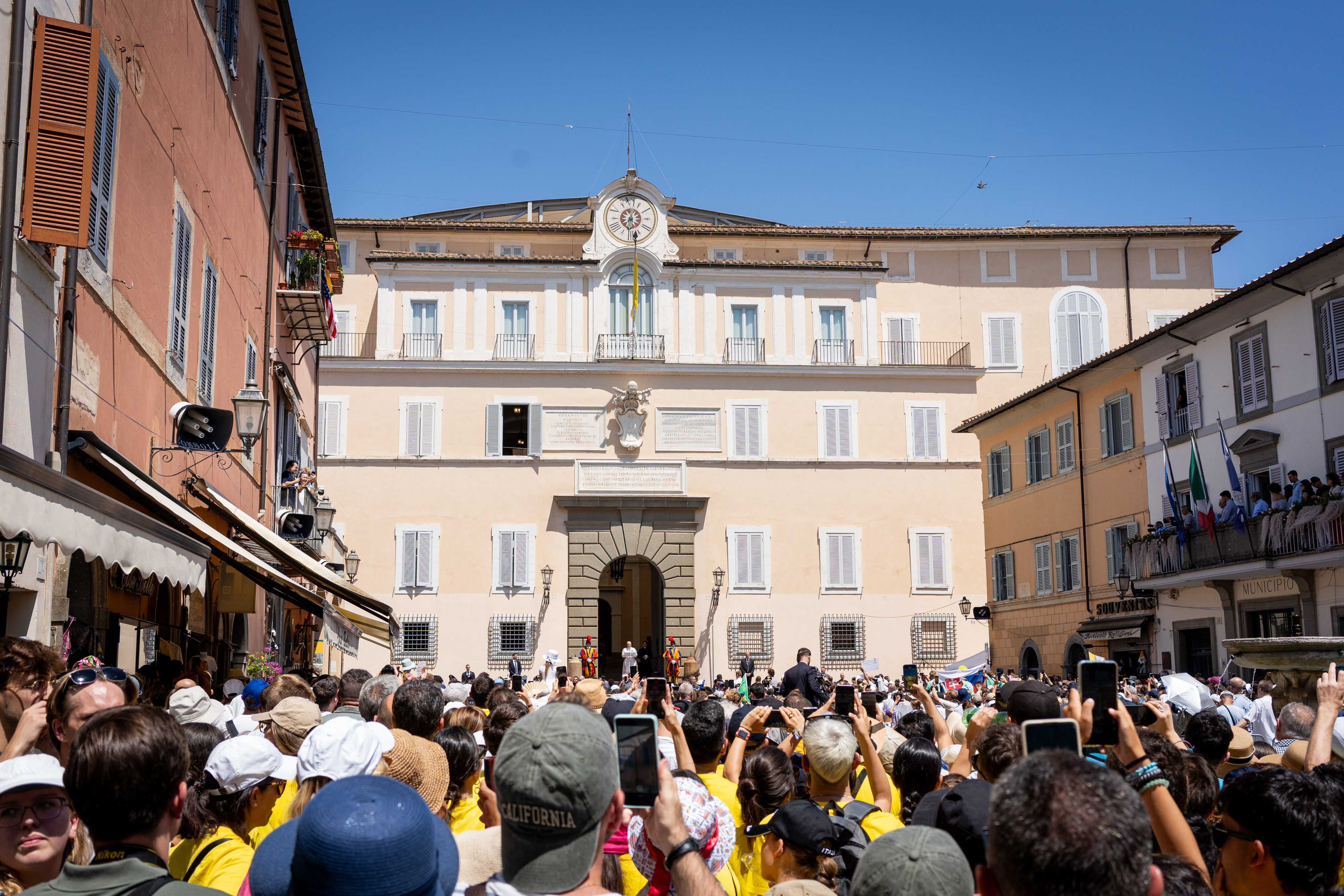 General view of Piazza della Libertà and Apostolic Palace pictured on July 19, 2025, in Castel Gandolfo, Italy. | Source: Getty Images