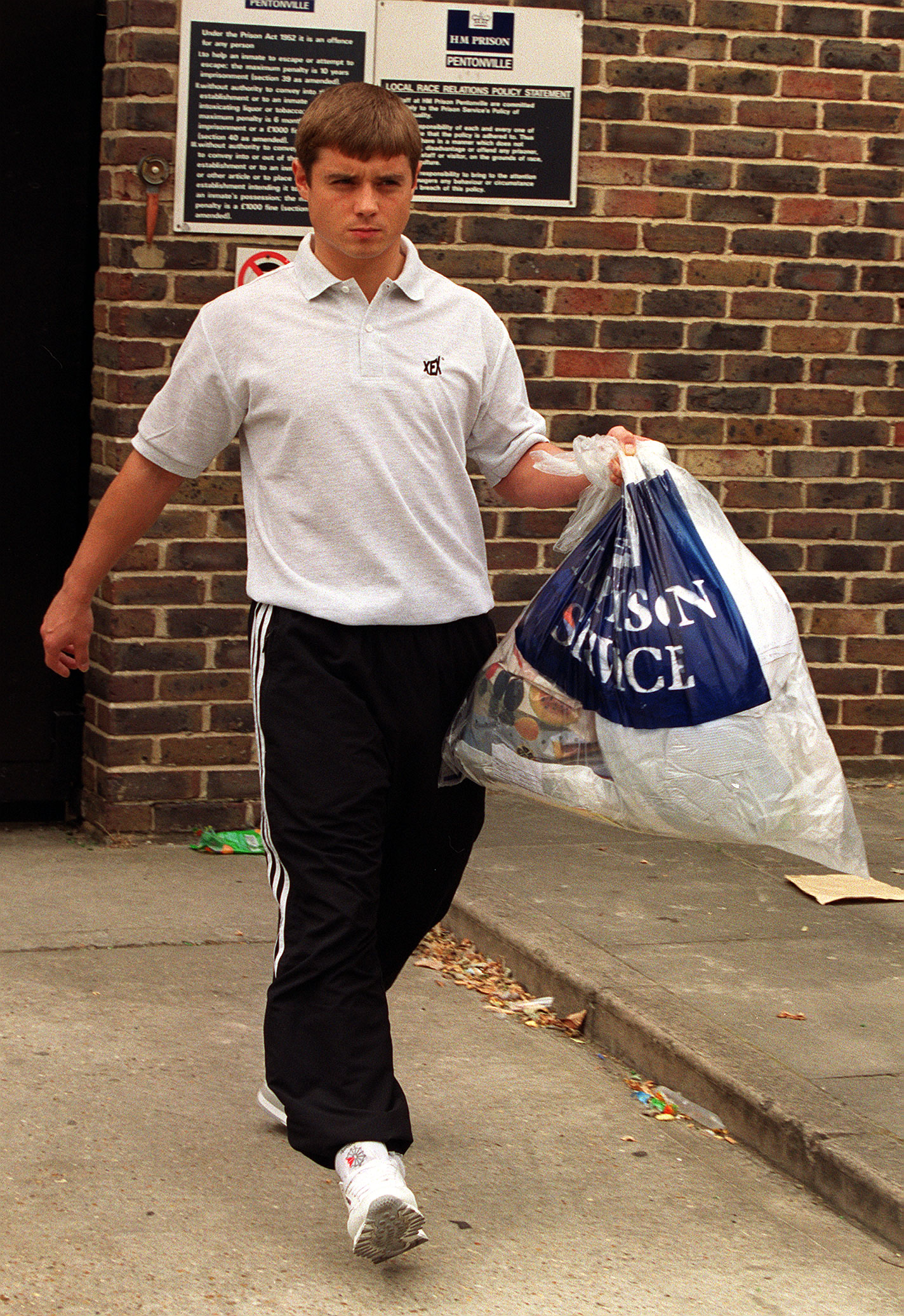 John Alford walks free from prison on 16 July 1999, seven weeks after he was jailed for supplying drugs. | Source: Getty Images