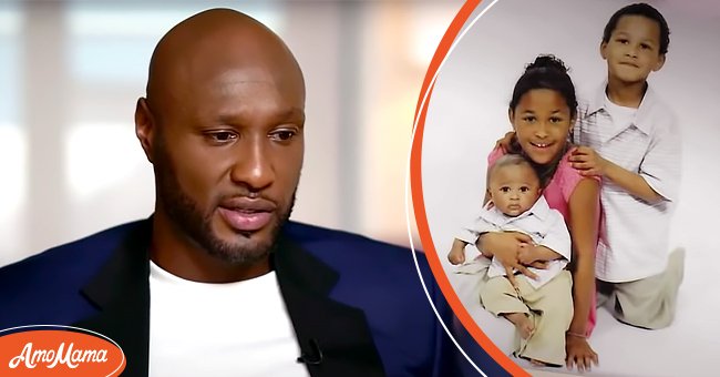Left: Lamar Odom opens ub about his son's loss. Right: Odom's children - Destiny, Lamar Jr and Jayden | Photo: YouTube/ABC News