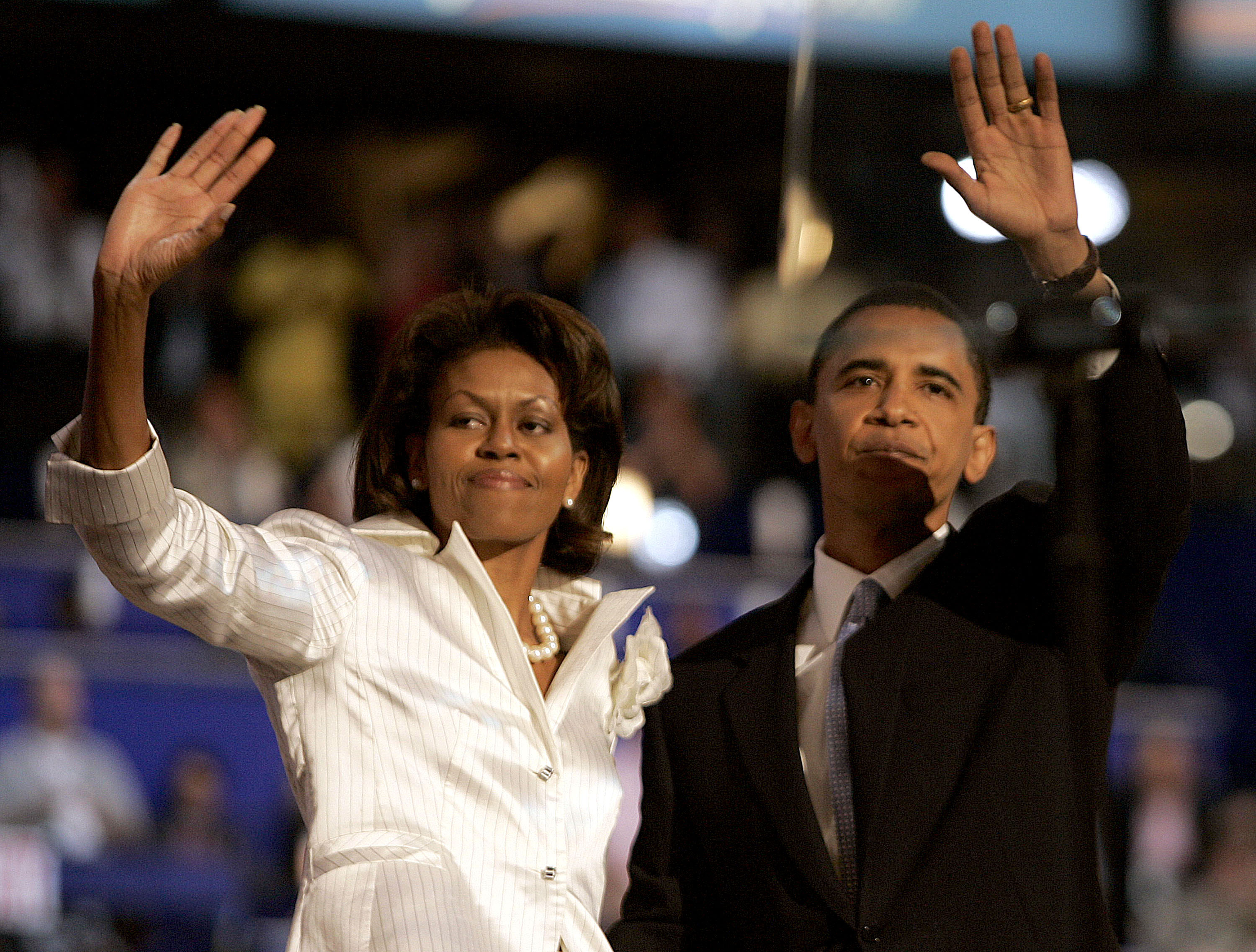 Barack and Michelle Obama during the Democratic National Convention at the Fleet Center on July 27, 2004, in Boston, Massachusetts | Source: Getty Images
