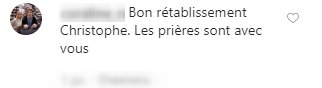 Commentaire d'un fan pour soutenir Christophe. | Photo : Instagram/raphaelharoche Commentaire d'un fan pour soutenir Christophe. | Photo : Instagram/raphaelharoche