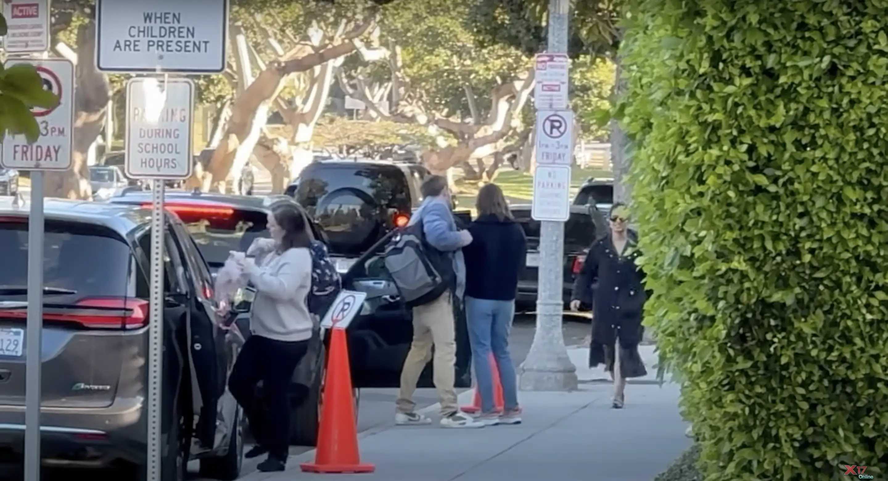 Ben Affleck and Jennifer Garner during a school even in Santa Monica, California, from a video dated November 9, 2023 | Source: youtube.com/@x17online