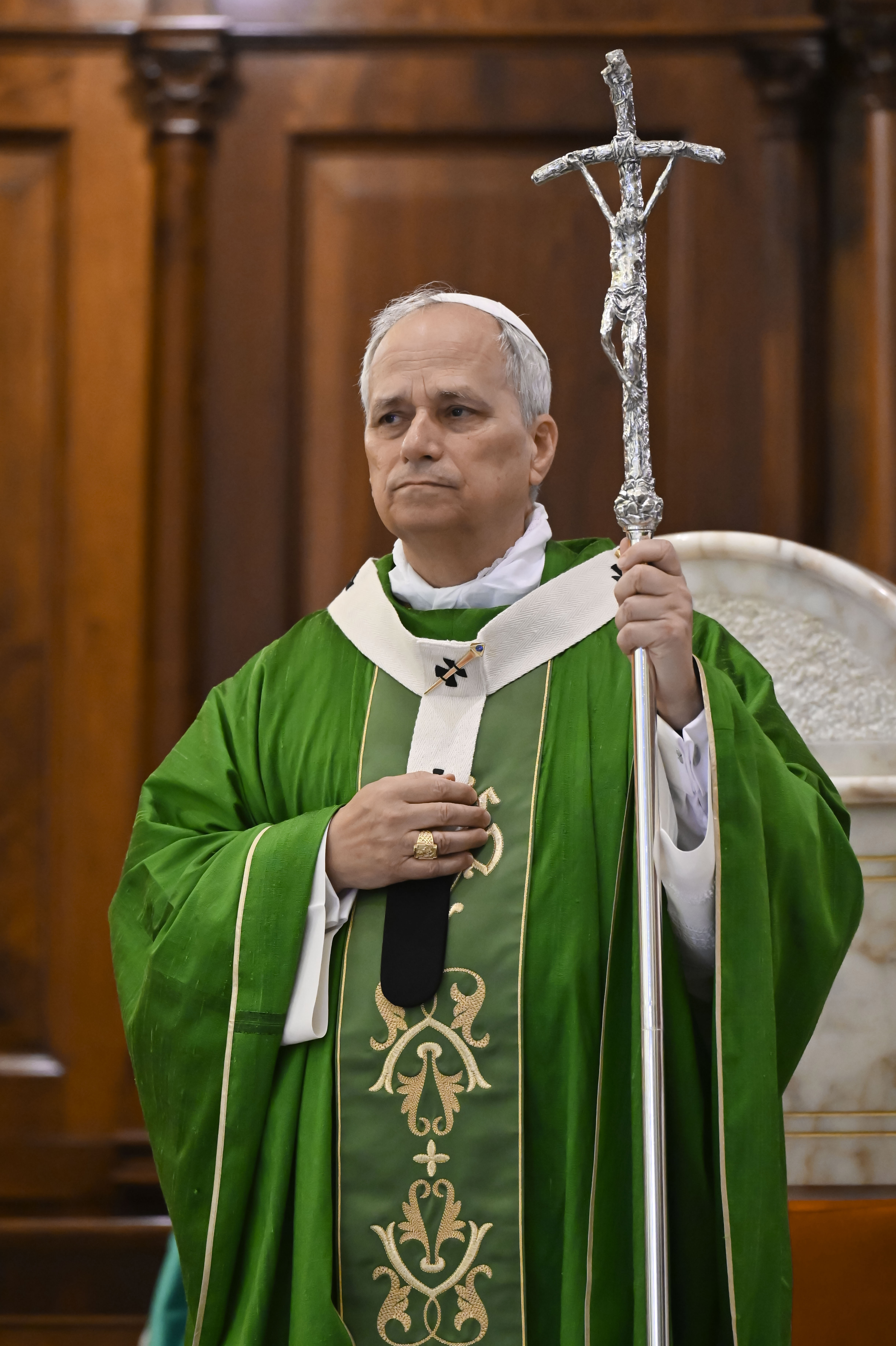 Pope Leo XIV presides over Mass for the 16th Sunday in Ordinary Time on July 20, 2025, in Albano Laziale, Italy. | Source: Getty Images