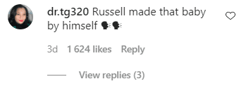 A fan's comment on Russell Wilson's Instagram post | Photo: Instagram / dangerusswilson