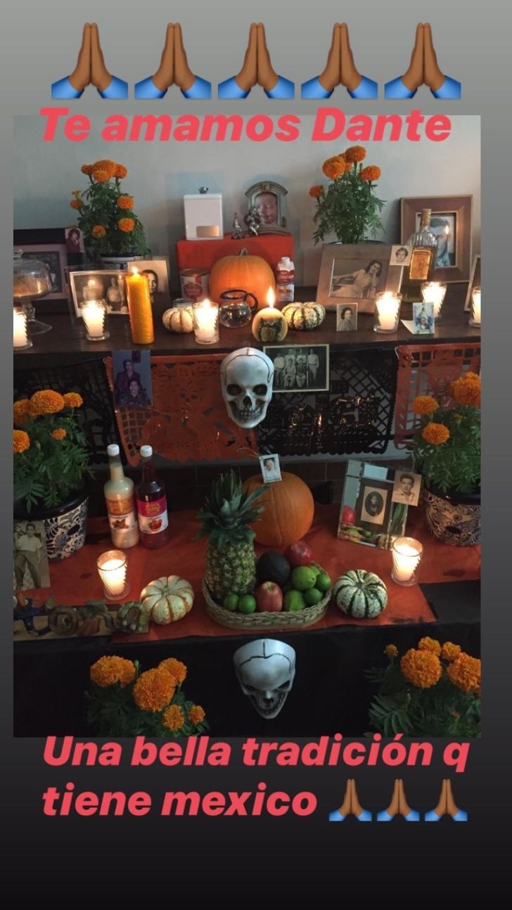 Altar de Dïa de Muertos de Dante Valencia Kellerman. | Fuente: instagram/brenda_kellerman