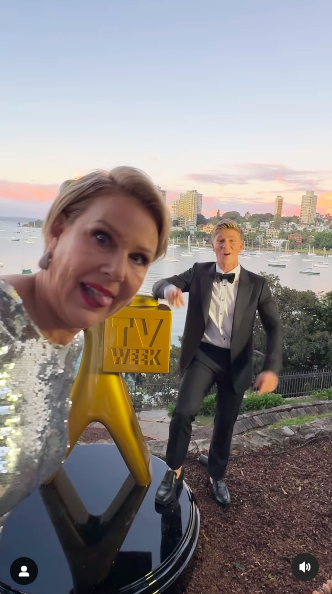 Julia Morris and Steve Irwin in a video about the Logie Award nominations, posted on June 24, 2024 | Source: Instagram/robertirwinphotography