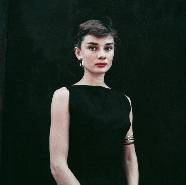 Audrey Hepburn  in a black sleeveless dress |  Image: Getty Images 