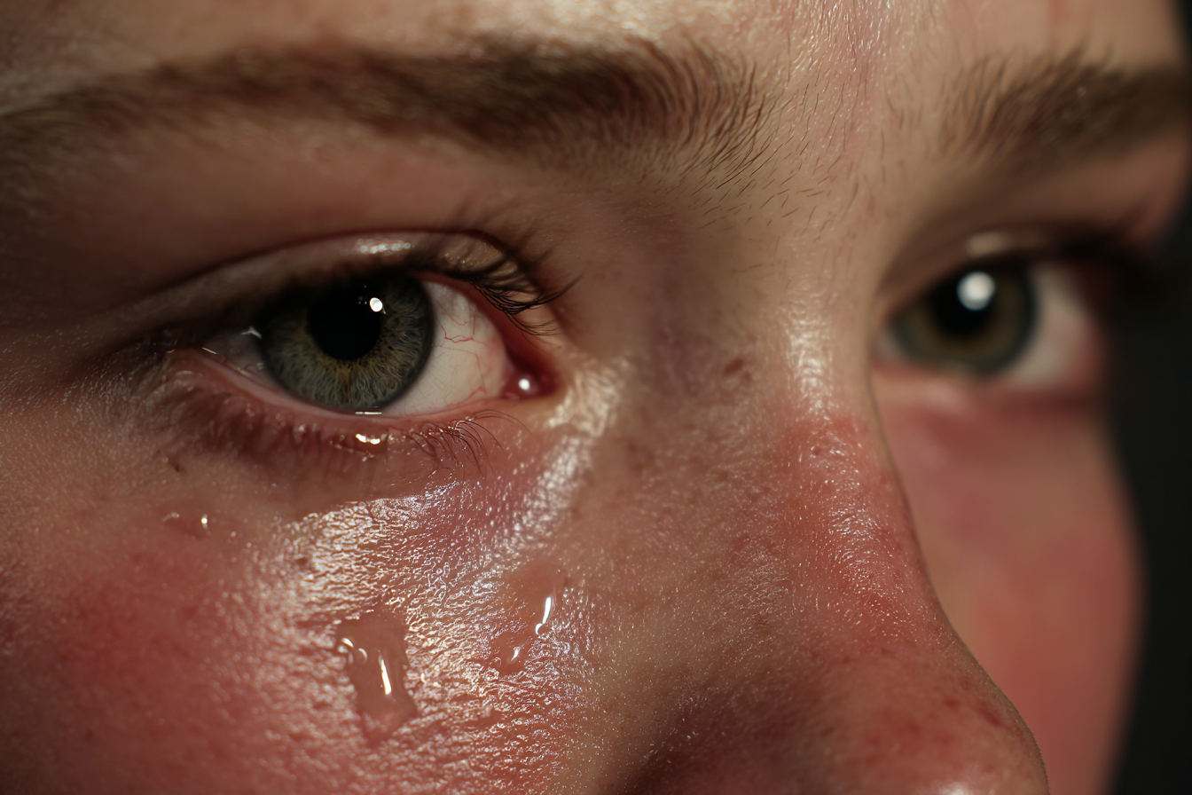 A girl crying | Source: Midjourney