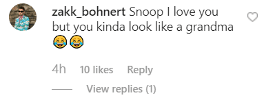 Comment on Snoop Dogg's post/ Source: Instagram/SnoopDogg