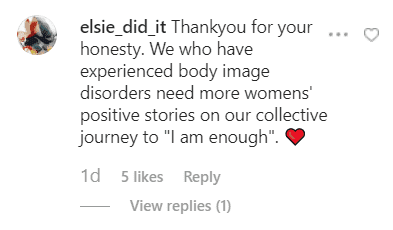 Fan's comment on Isabel Sofia Rock post. | Source: Instagram/isabelsofiarock