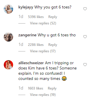 Comments on Kim Kardashian's post | Photo: Instagram/KimKardashian