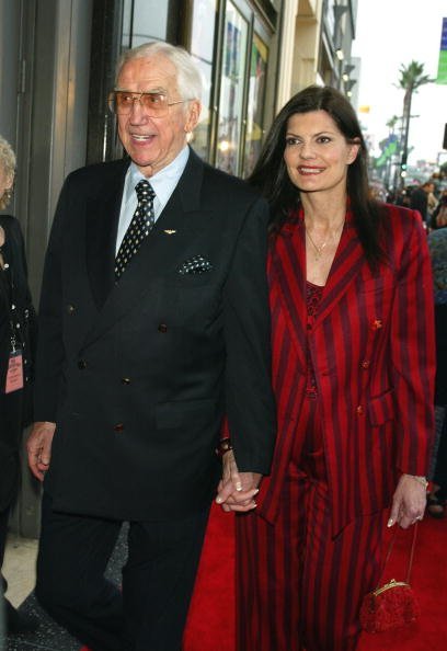 Ed McMahon and his wife arrive at the opening night of Mel Brooks' "The Producers" at the Pantages Theatre on May 29, 2003, in Los Angeles, California. | Source: Getty Images.