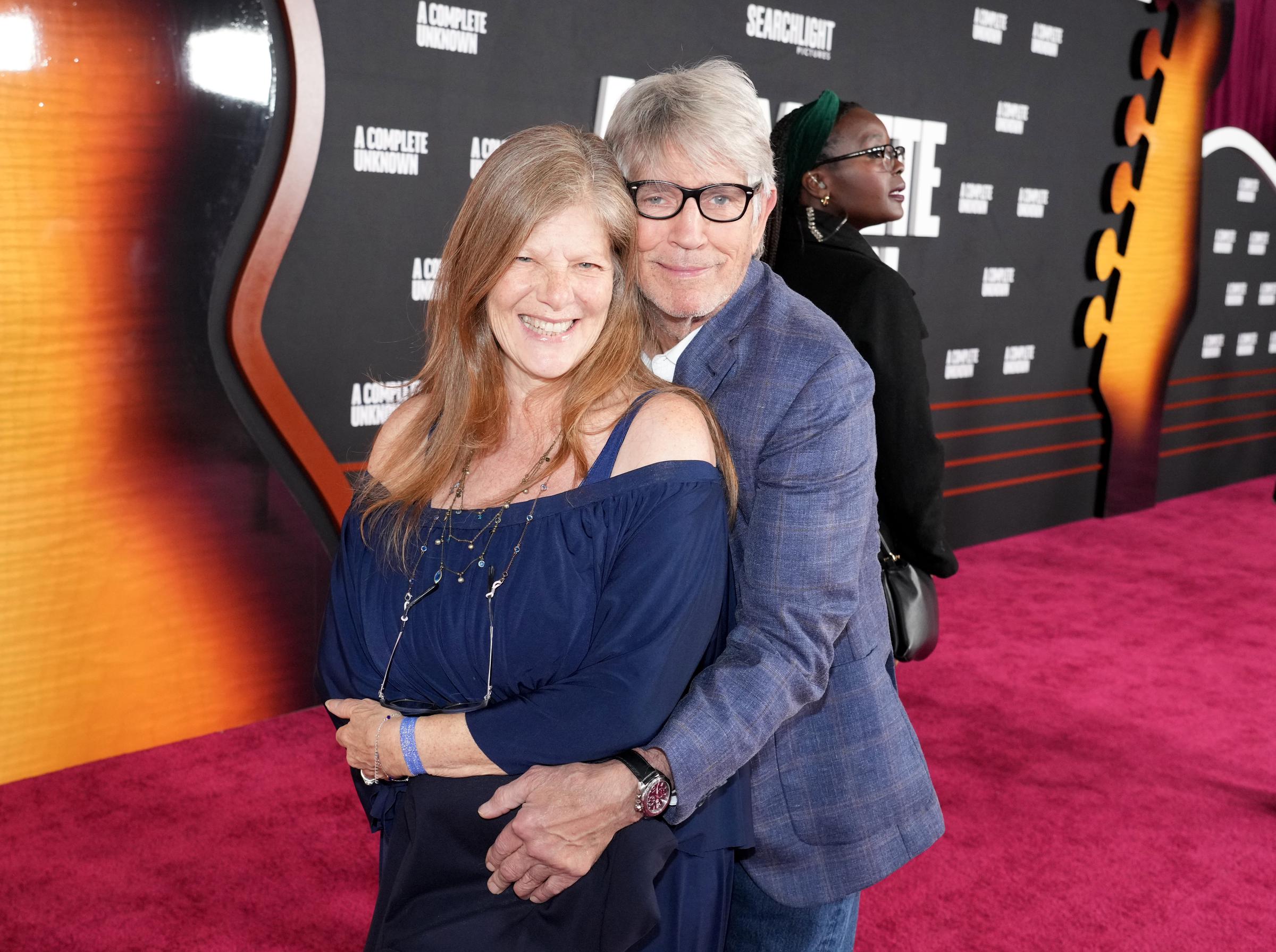 Eliza and Eric Roberts at the Los Angeles premiere of "A Complete Unknown" in Hollywood, California on December 10, 2024.