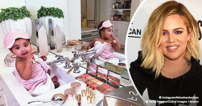 Khloé Kardashian steals hearts with pics of daughter playing with makeup while sitting in a sink