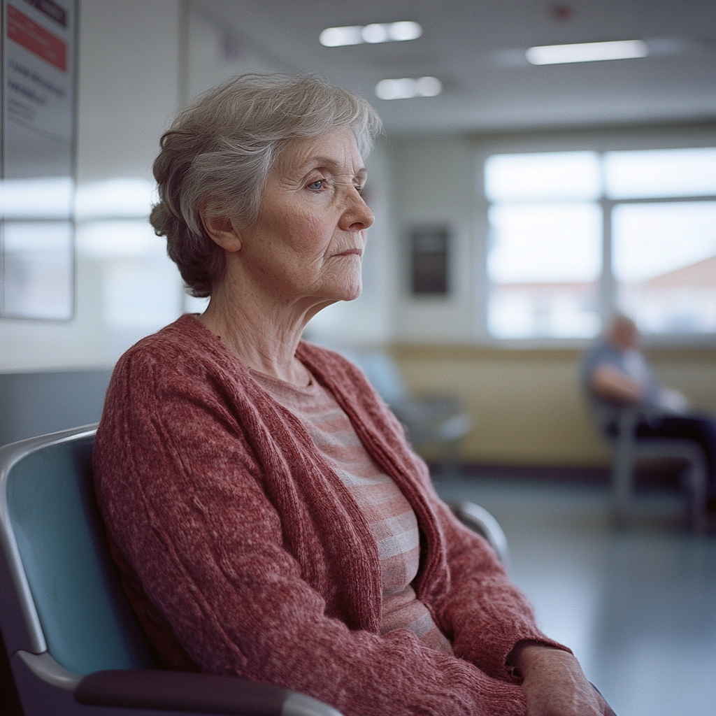 A middle-aged woman in a hospital | Source: Midjourney