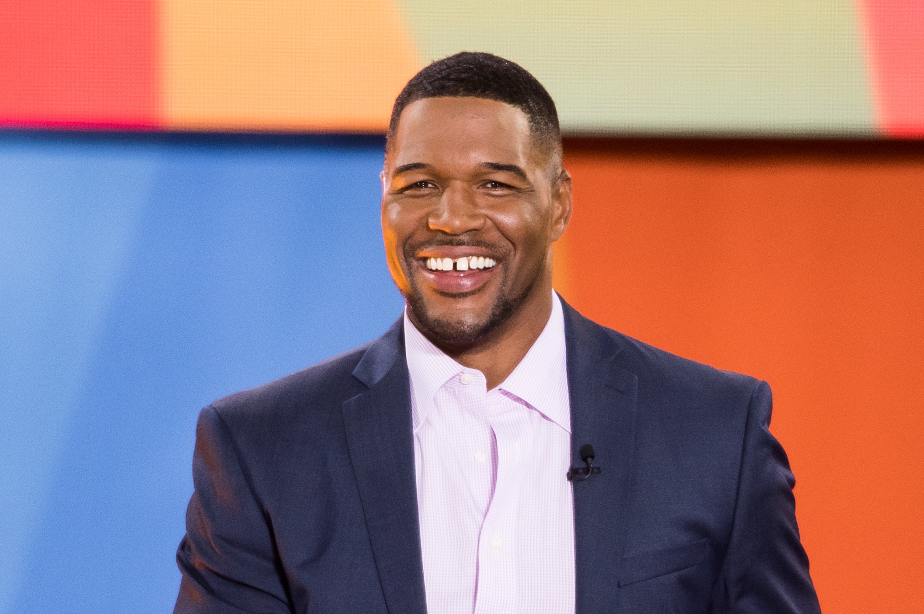 Michael Strahan on the set of ABC's "Good Morning America" on July 6, 2018 in New York City. | Source: Getty Images