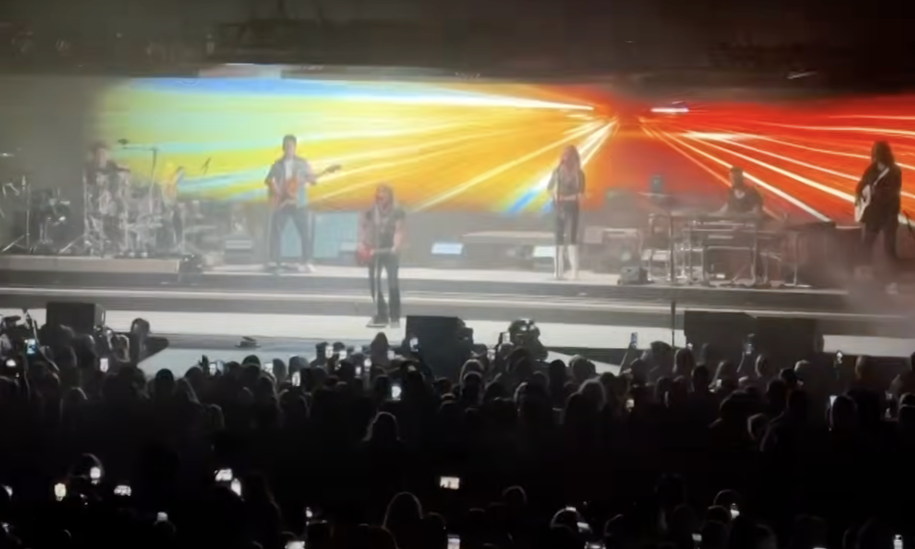 Keith Urban performs onstage has his band plays behind him, from a video post dated October 3, 2025 | Source: YouTube/ 7NEWSAustralia