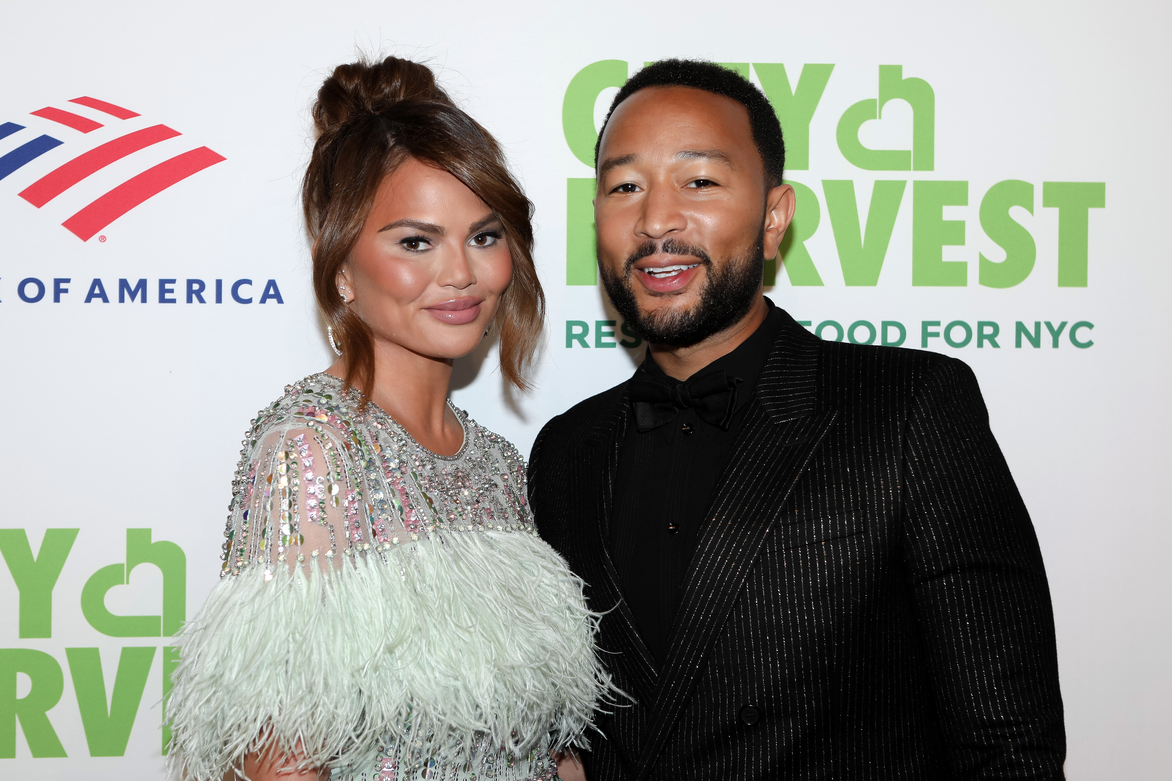 Chrissy Teigen and John Legend attend the 2022 City Harvest "Red Supper Club" Fundraising Gala at Cipriani 42nd Street on April 26, 2022 in New York City. | Source: Getty Images