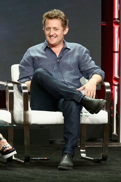 Actor Alex Winter of 'AMC Visionaries: Eli Roths History of Horror' speaks onstage during the AMC Networks portion of the Summer 2018 TCA Press Tour at The Beverly Hilton Hotel on July 28, 2018, in Los Angeles, California. | Source: Getty Images.