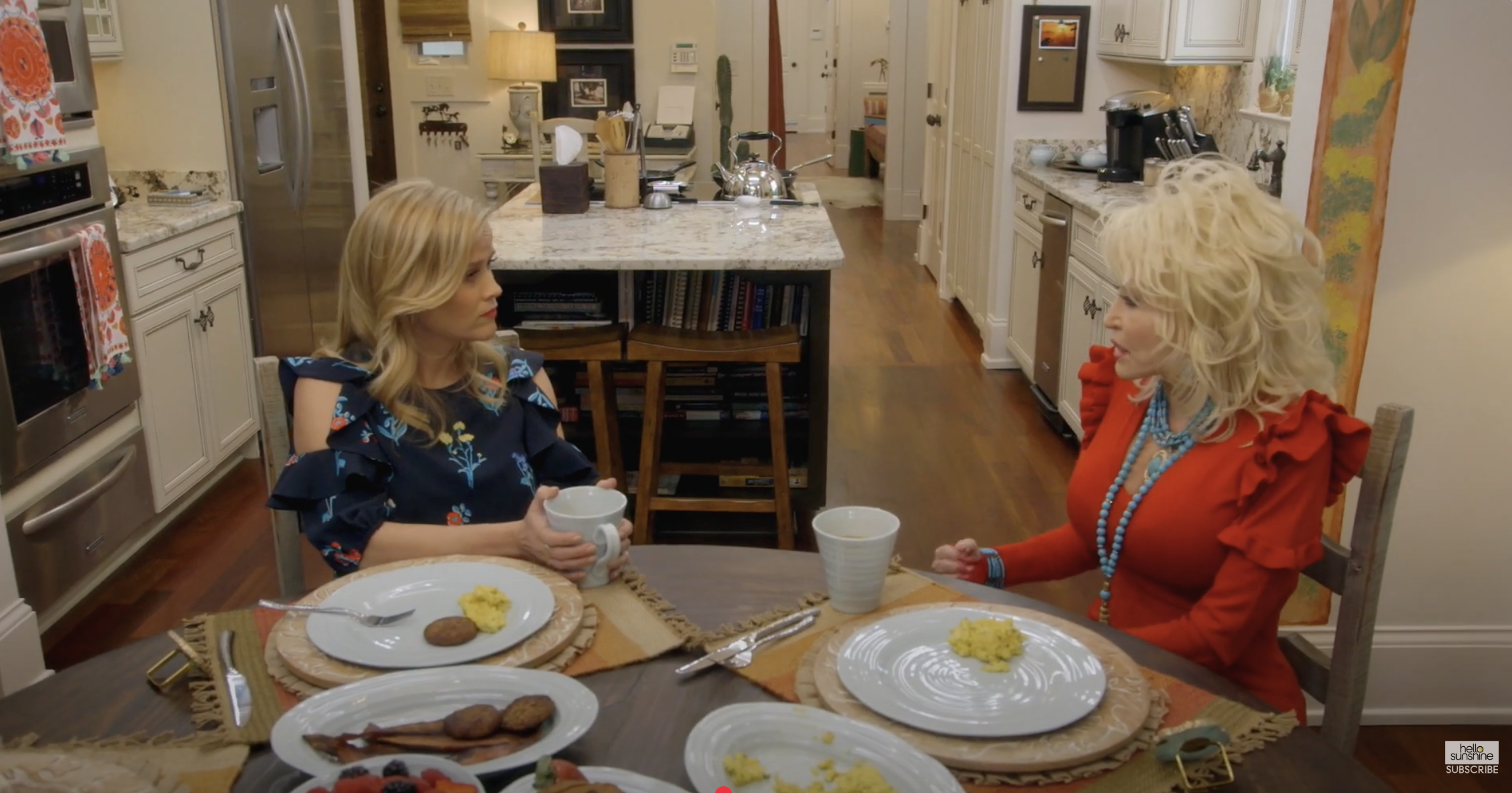 Reese Witherspoon interviewing Dolly Patron at her home from a video posted in 2018 | Source: YouTube/@ReeseWitherspoon