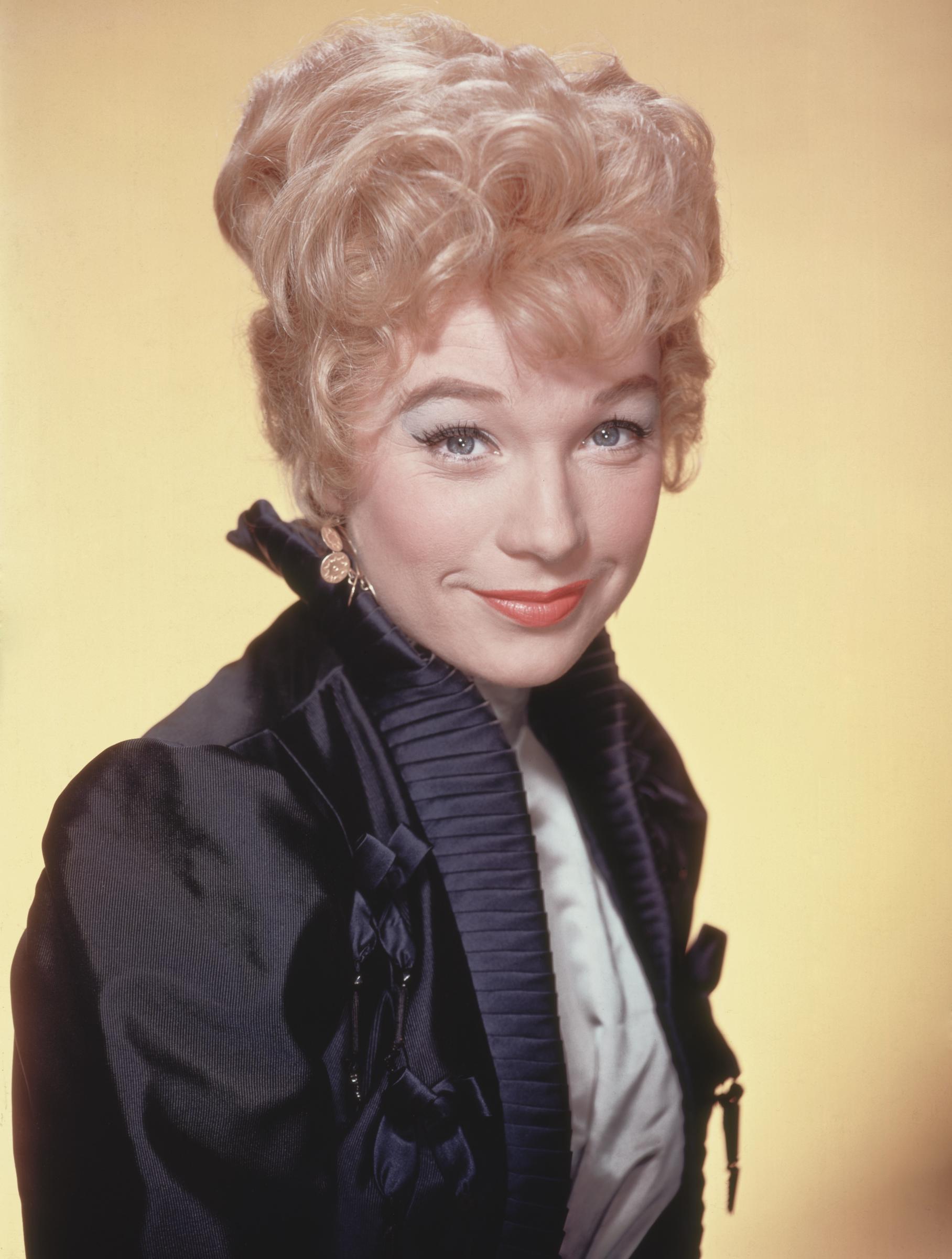 Shirley MacLaine in a publicity still for the musical film "Can-Can," 1960.