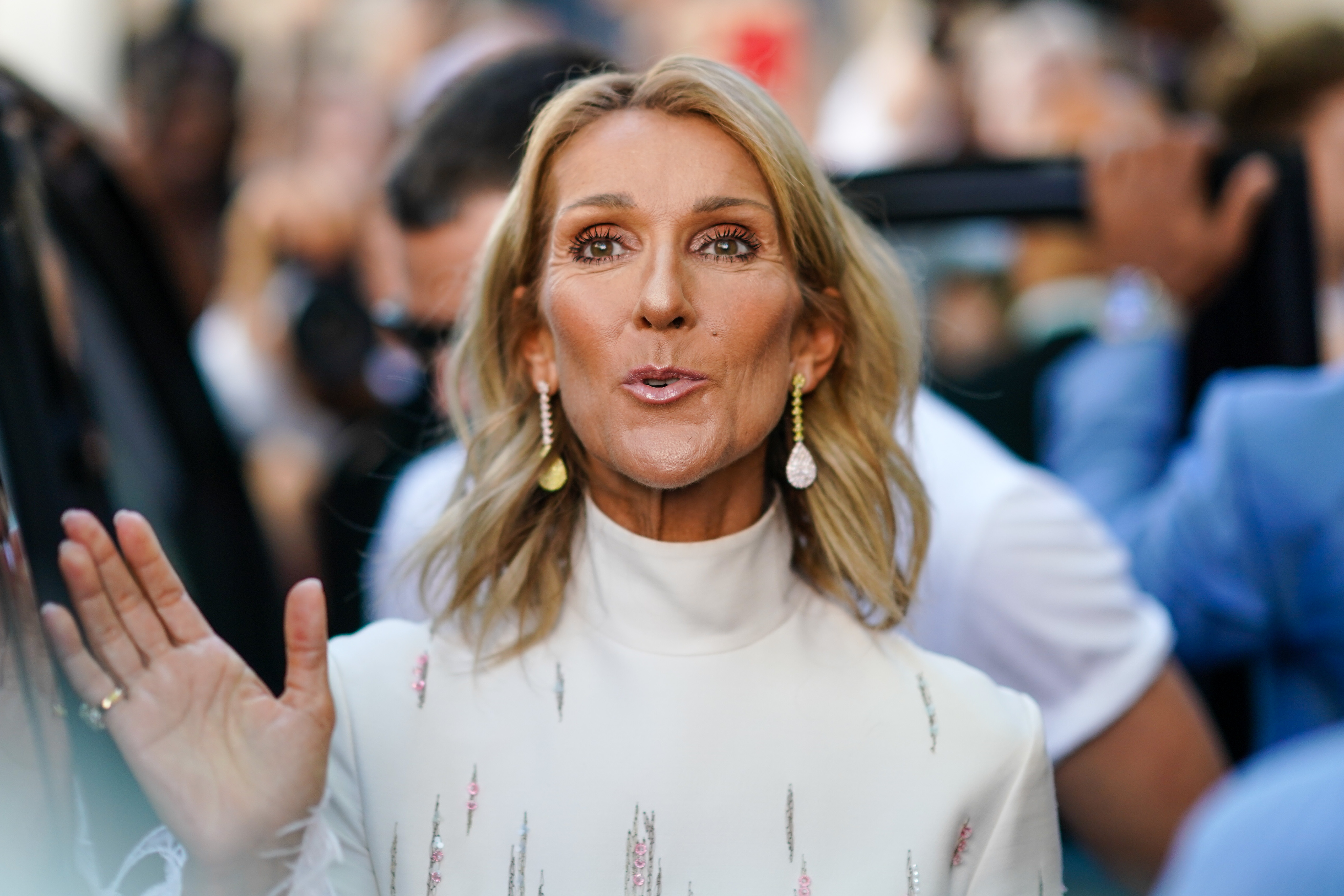 Celine Dion is seen, outside Valentino, during Paris Fashion Week Haute Couture Fall/Winter 2019/20, in Paris, France, on July 3, 2019. | Source: Getty Images