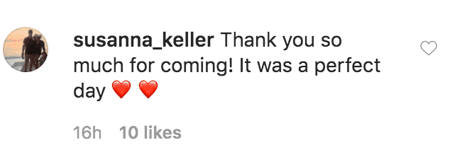 Susanna Keller comments Anna Duggar’s post and thanked her and Josh Duggar for coming to her wedding with York Bridges | Source: instragm.com/annaduaggar