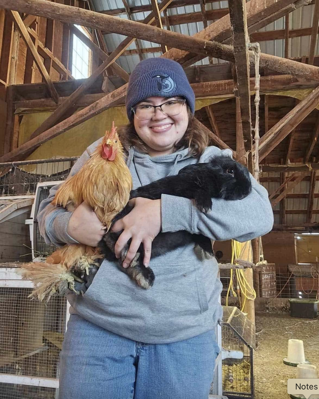 Serena Bennett smiles while holding foster animals, dated May 21, 2025 | Source: Facebook/Lakelowellanimalrescue