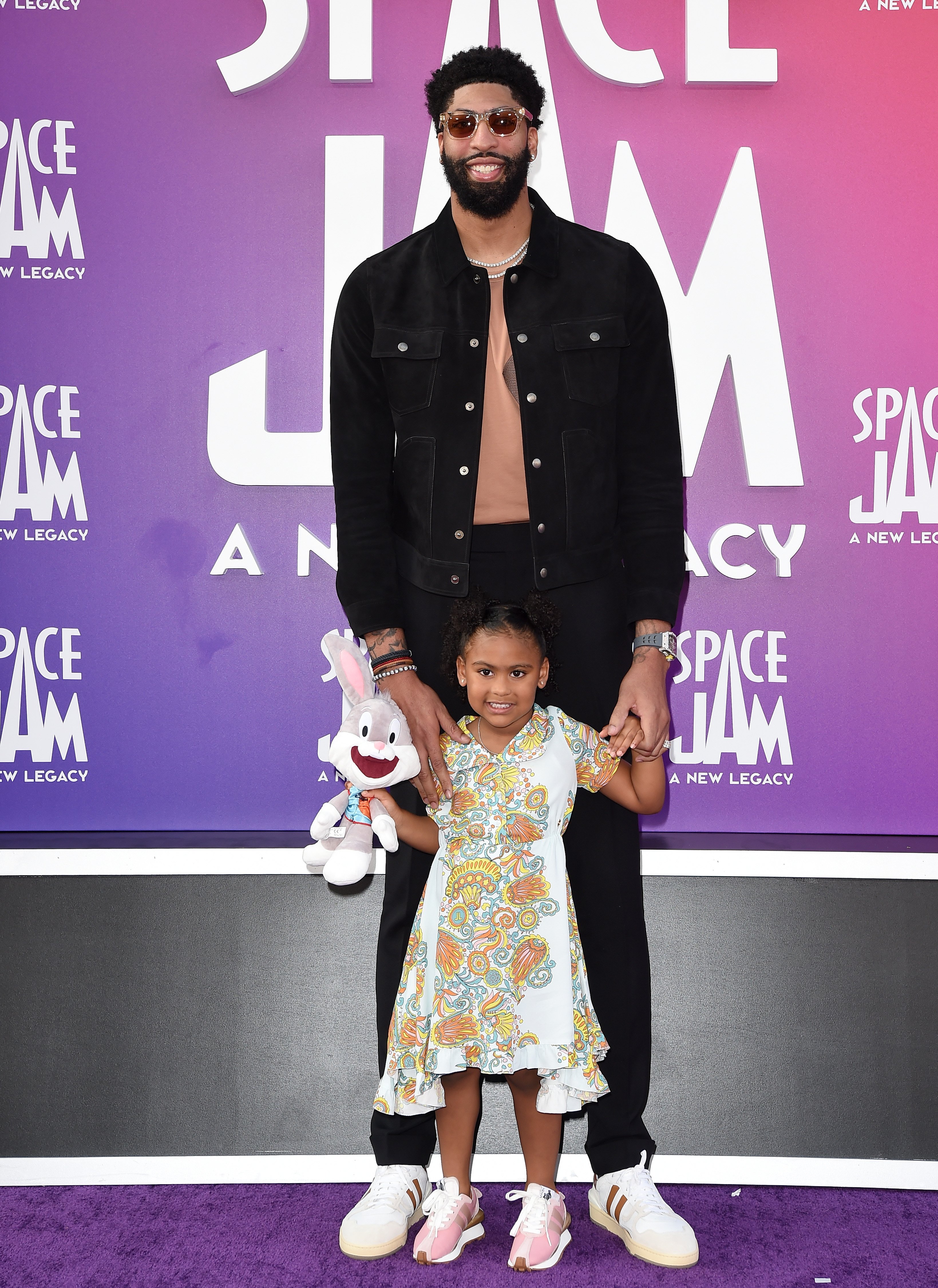 Anthony Davis and Nala Davis pose at the Premiere of Warner Bros "Space Jam: A New Legacy" at Regal LA Live on July 12, 2021, in Los Angeles. | Source: Getty Images
