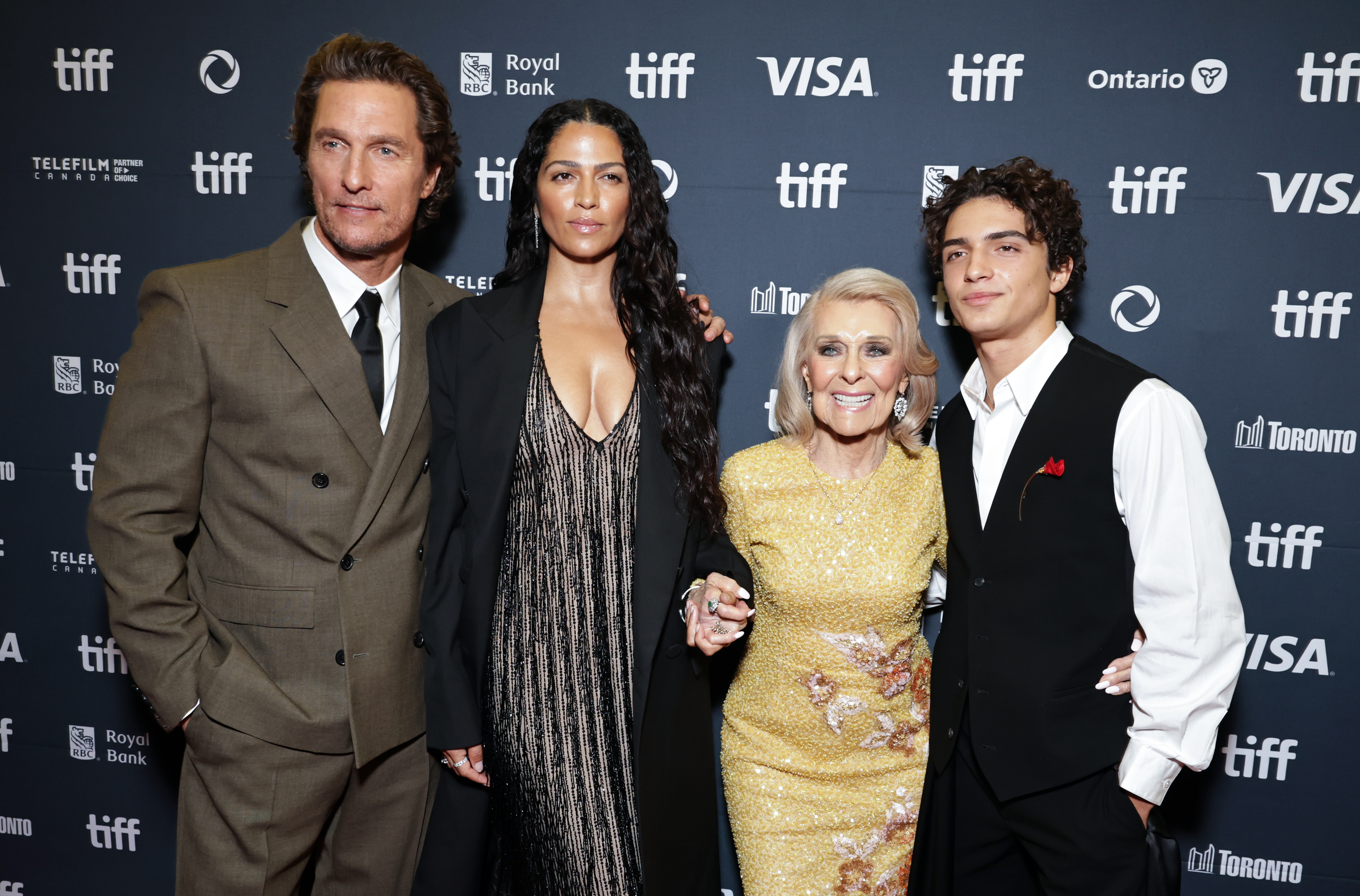 A family affair — The McConaugheys unite for a heartwarming red carpet moment at the world premiere of The Lost Bus in Toronto on September 5, 2025.