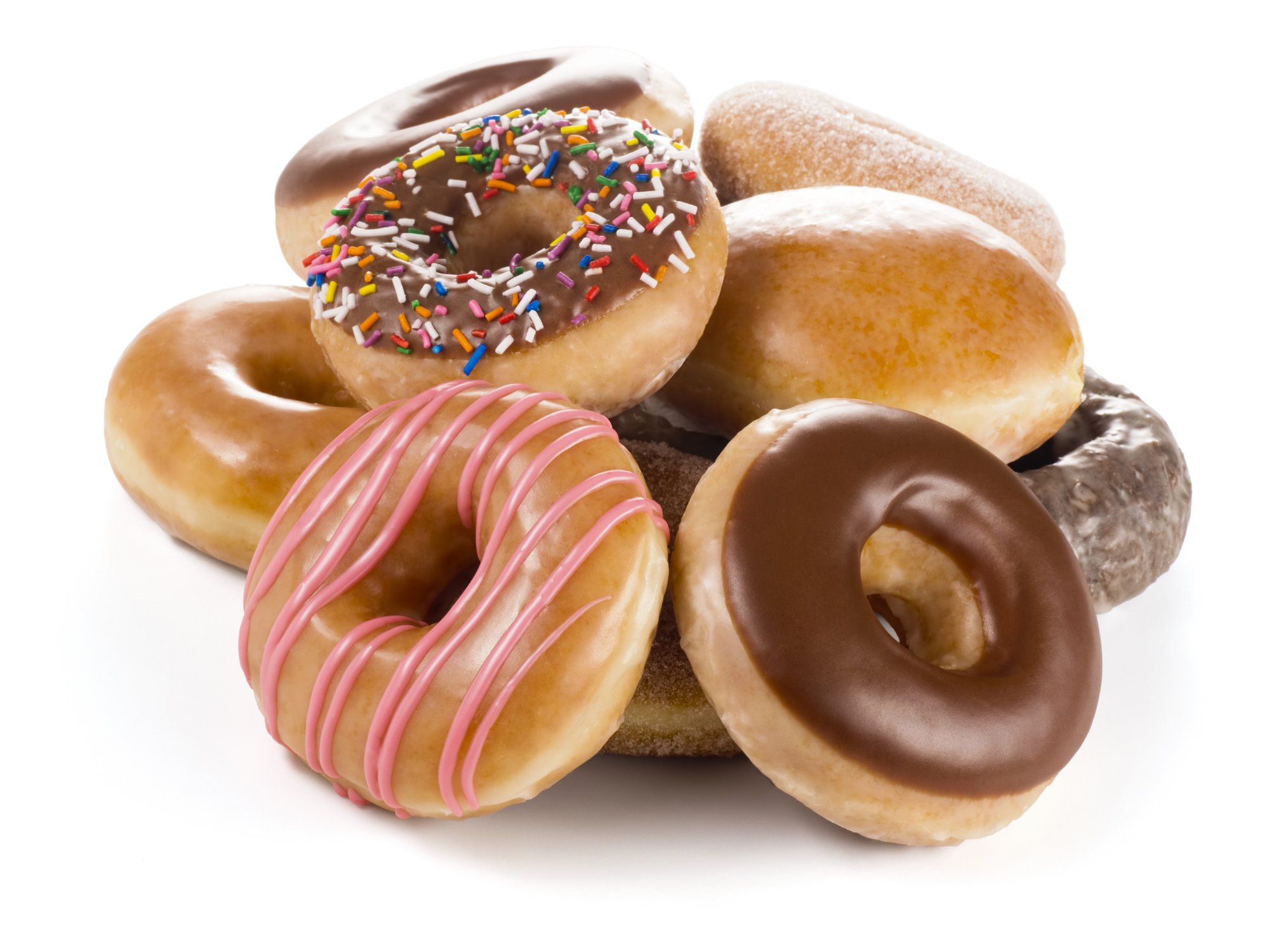 Close-Up Of Donuts Against White Background | Photo: Getty Images