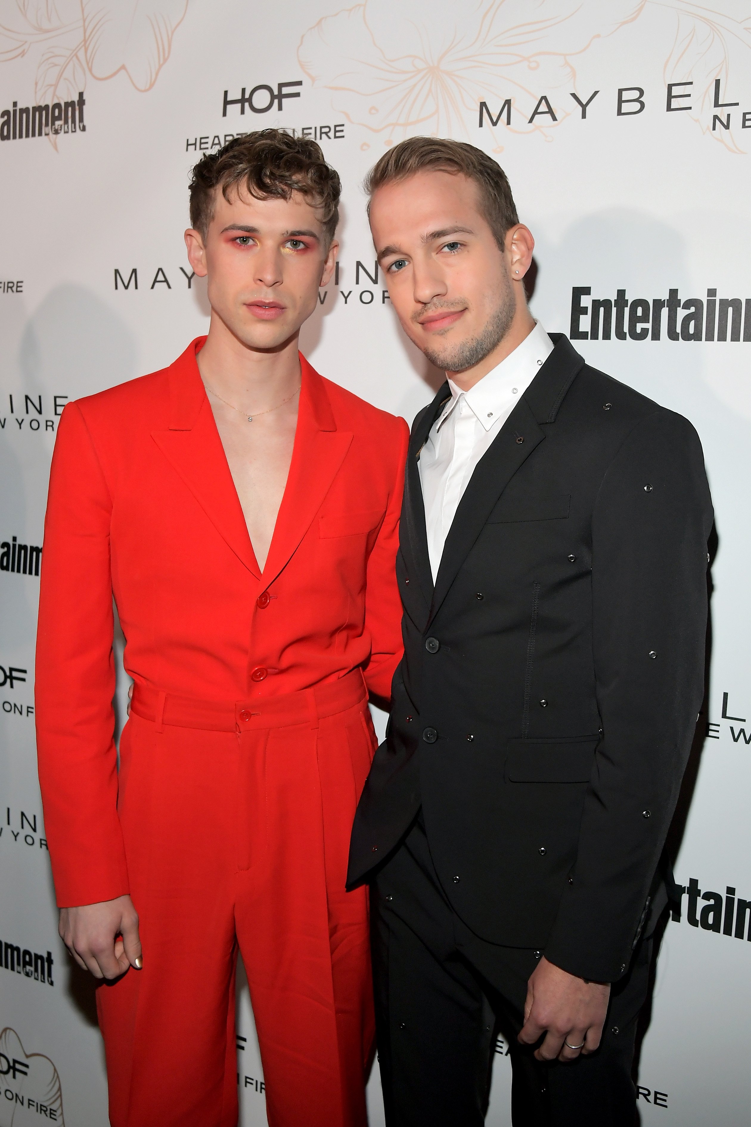 Tommy Dorfman and Peter Zurkuhlen at the Entertainment Weekly's Screen Actors Guild Award Nominees Celebration on January 20, 2018 | Source: Getty Images