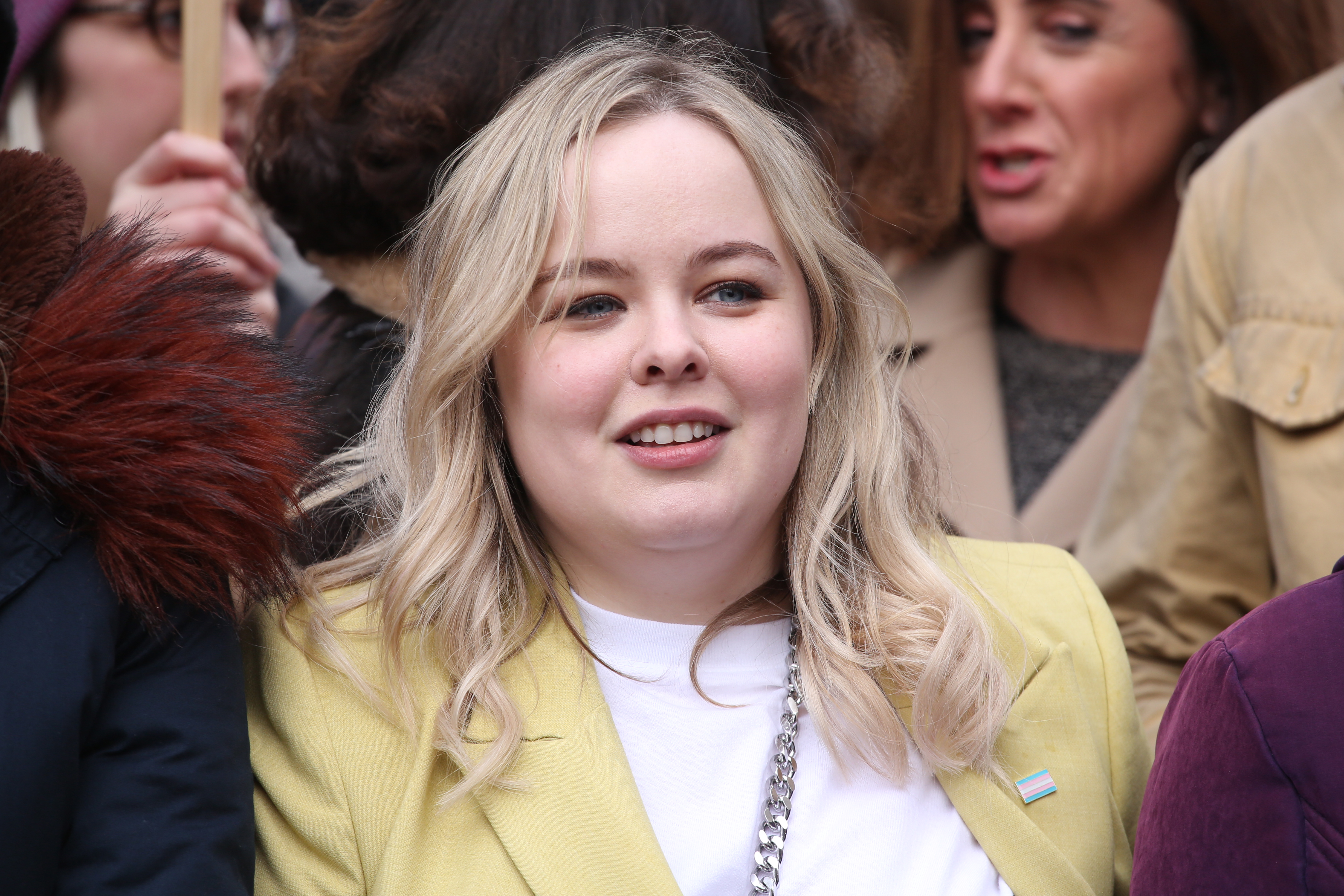 Nicola Coughlan at a #March4Women rally at Southbank Centre in London, England, on March 08, 2020. | Source: Getty Images