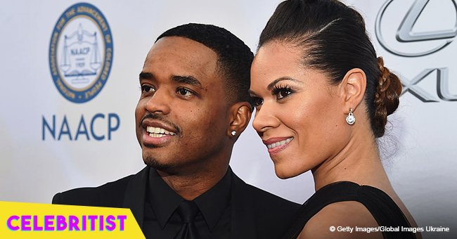 Larenz Tate & wife Tomasina show off her growing baby bump, wearing matching shirts in sweet pic