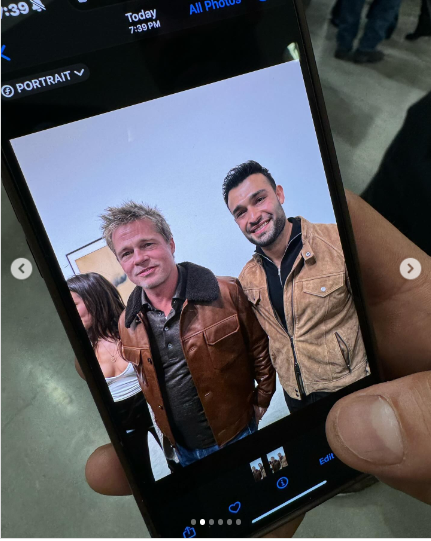 A photo of Brad Pitt at a gallery exhibition at the Gagosian Gallery in Beverly Hills, posted on January 17, 2024 | Source: Instagram/lawlormedia