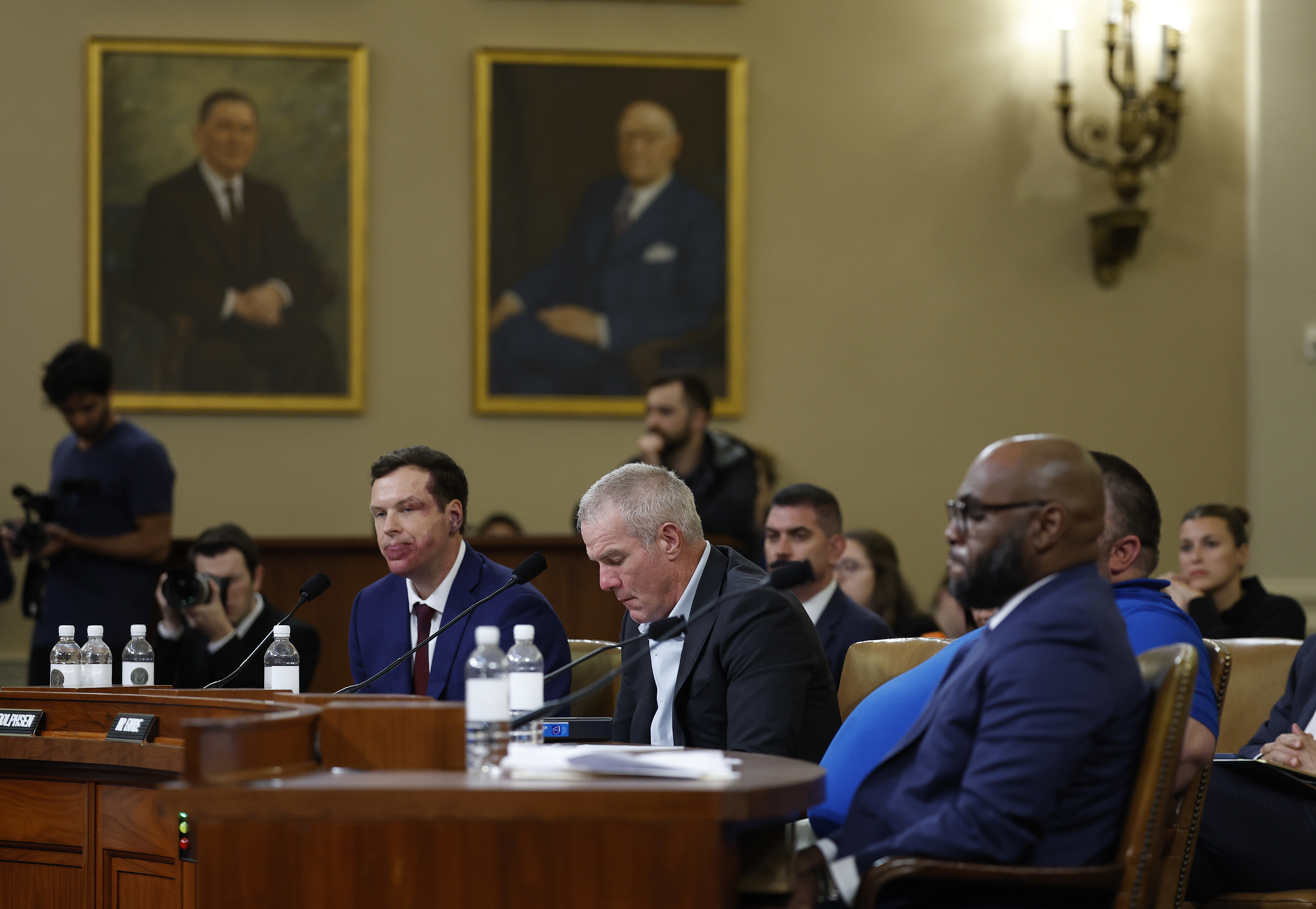 Former NFL quarterback Brett Favre testifies before the House Ways and Means Committee at the Longworth House Office Building on September 24, 2024 in Washington, DC | Source: Getty Images