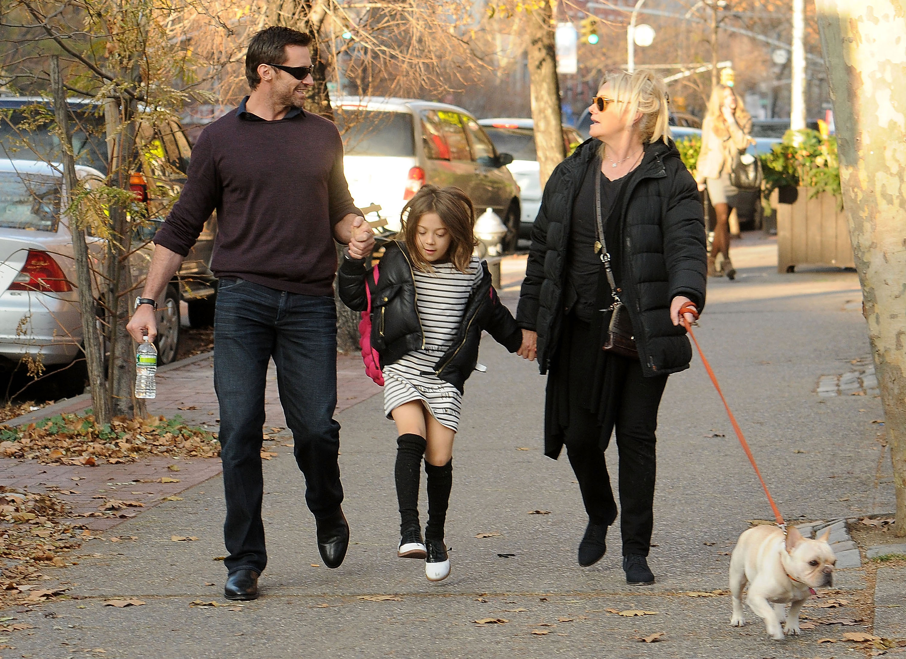 Hugh Jackman, Ava, Deborra-Lee Furness, and Peaches are seen in New York City, on December 3, 2012 | Source: Getty Images