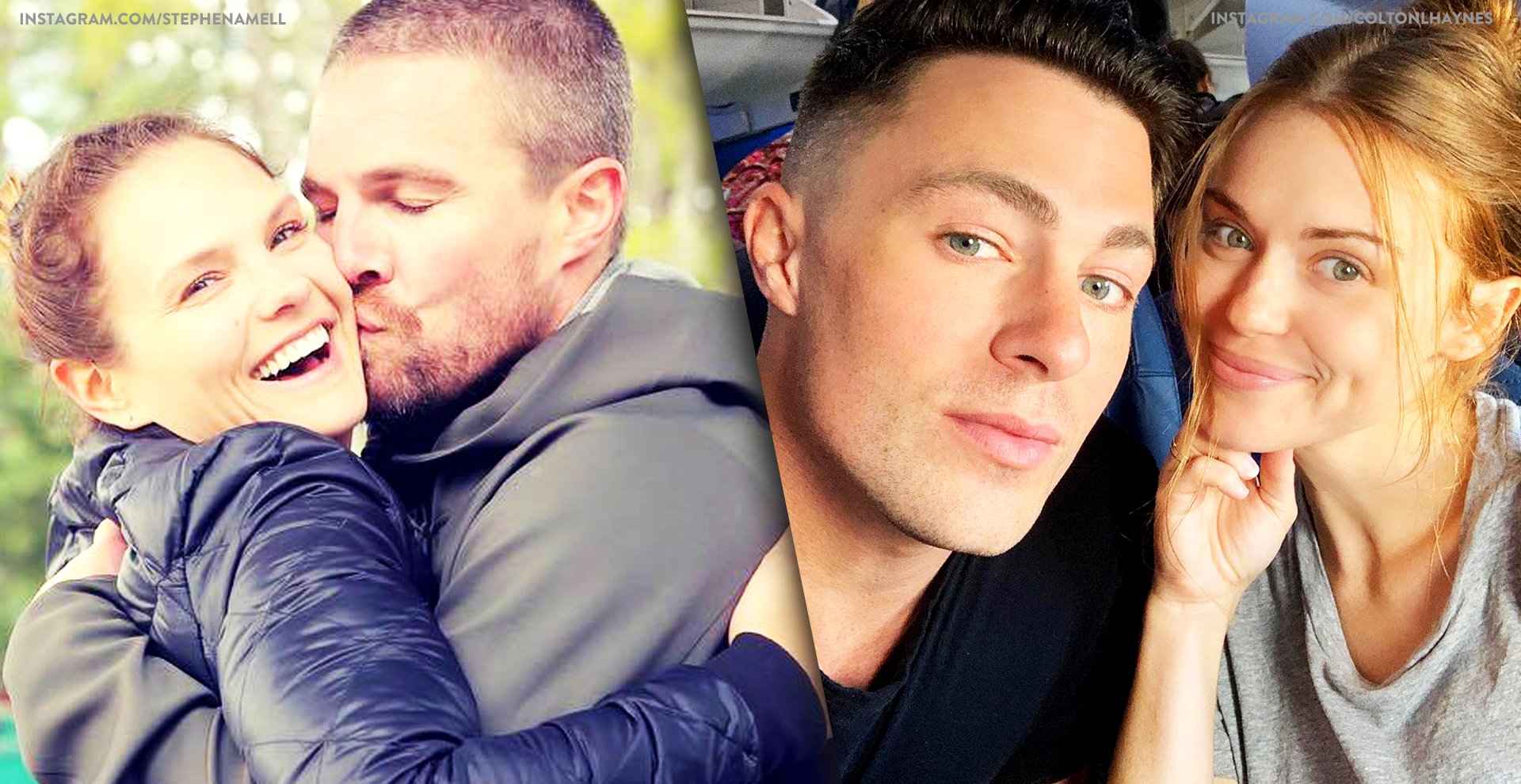 Emily Bett Rickards And Stephen Amell Kissing / Stephen Amell And Emily Bett Rickards On We Heart It