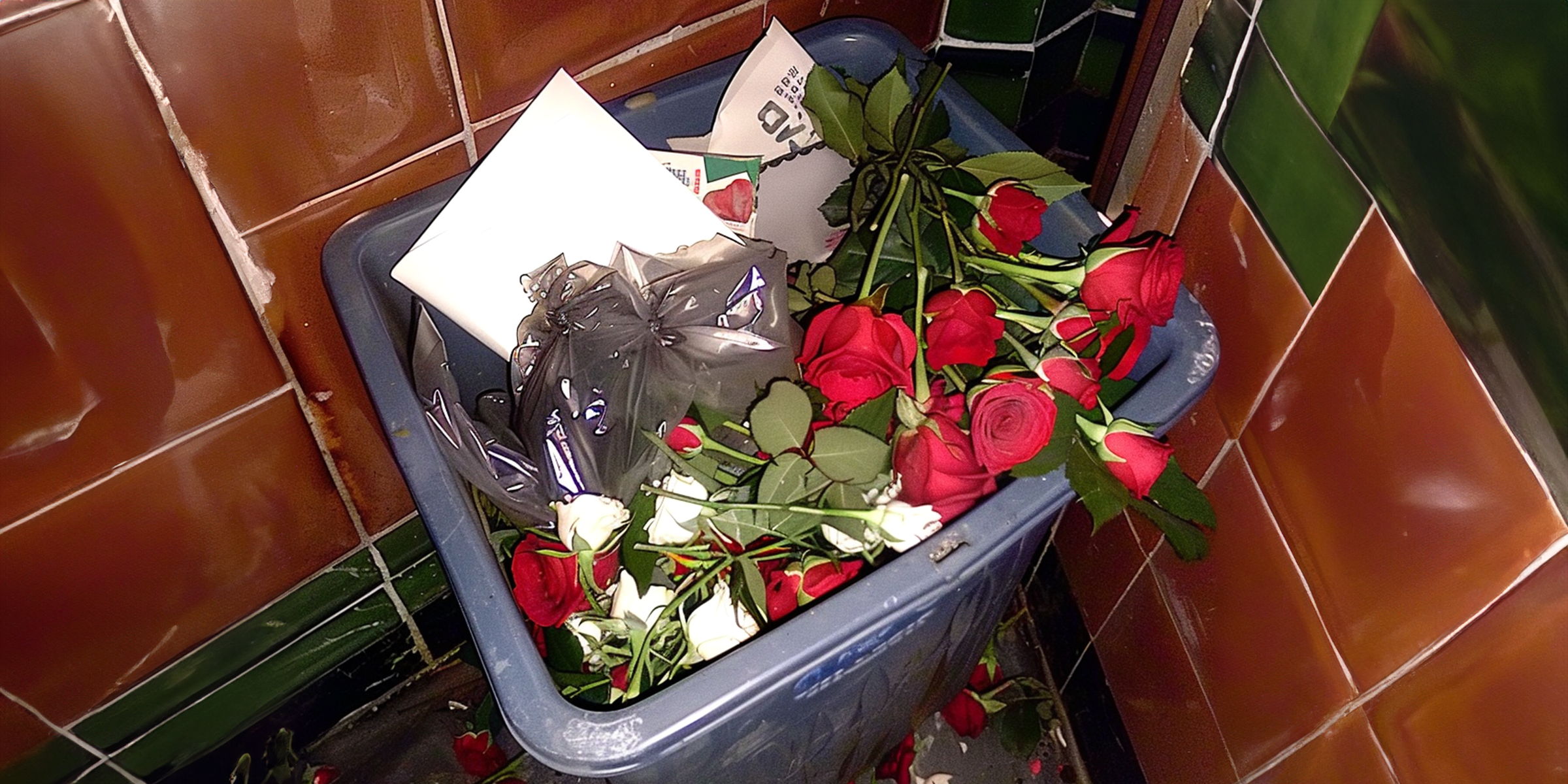 Roses in a trash can | Source: AmoMama